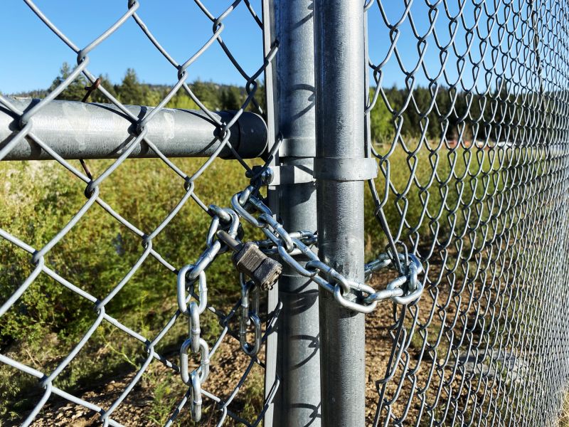 Chain-Link Fence with Gate