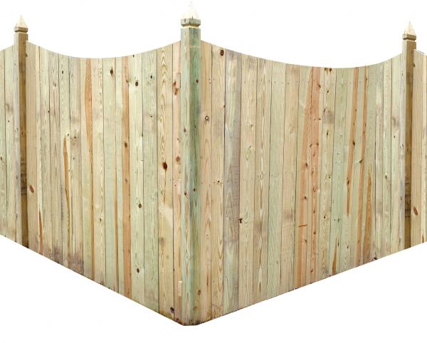 Scalloped Fence Installation